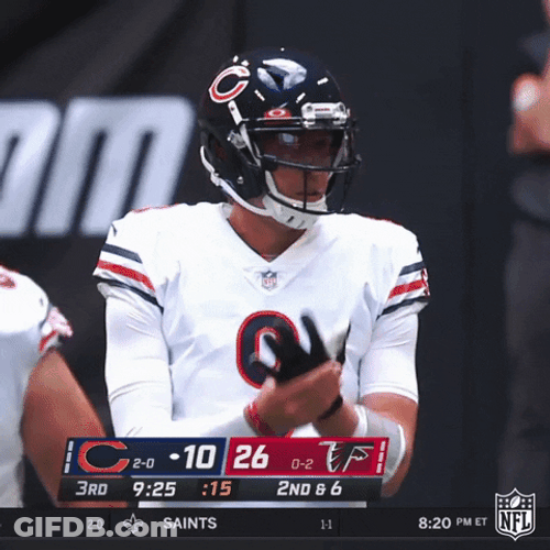 Chicago Bears Nick Foles Fixing His Glove GIF