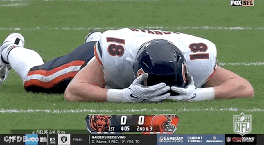 Chicago Bears Player Getting Up GIF