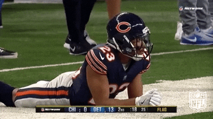 Chicago Bears Player Lying Down GIF