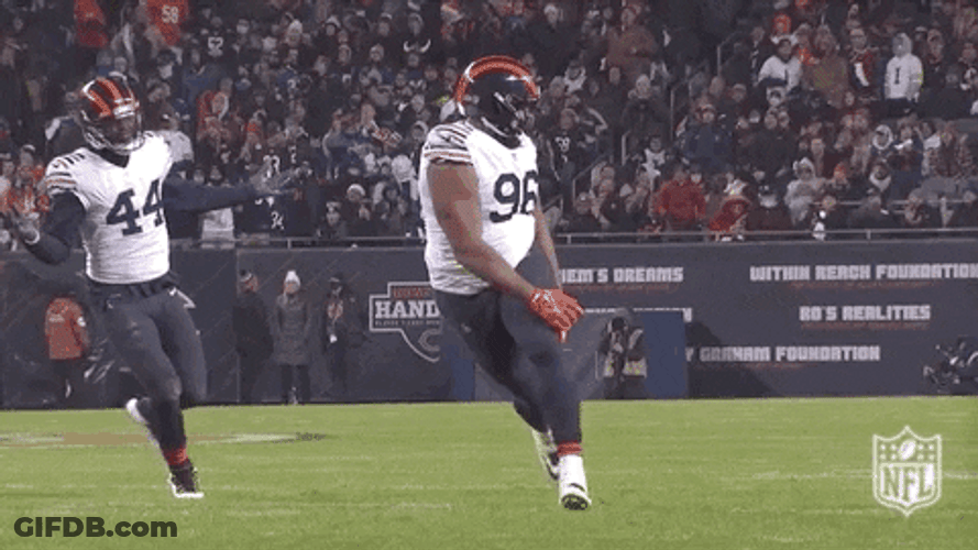 Chicago Bears Running In The Field GIF