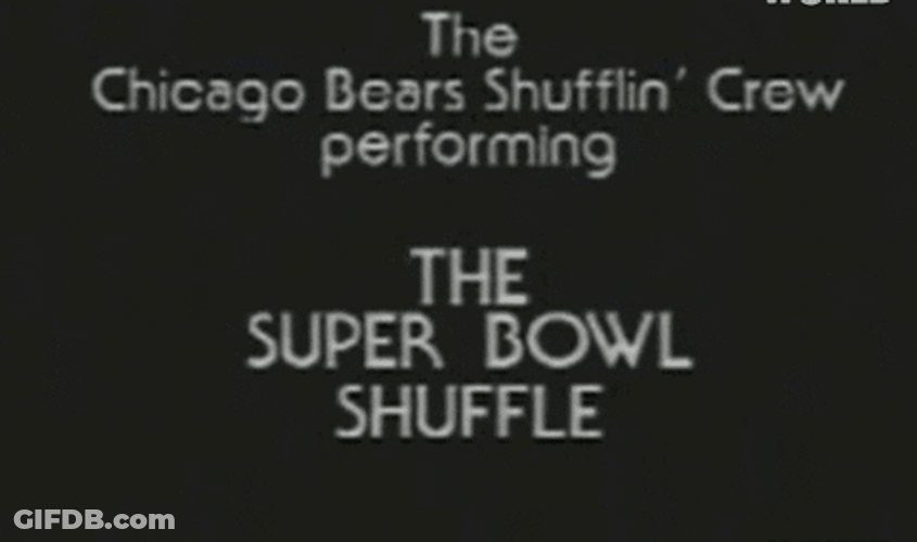 Chicago Bears Shufflin' Crew Performing Super Bowl Shuffle GIF