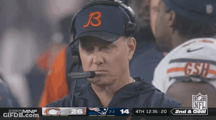 Chicago Bears Unhappy Coach GIF