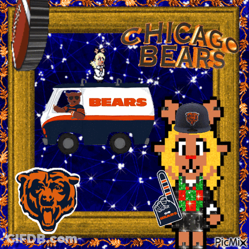 Chicago Bears Van And Girl GIF