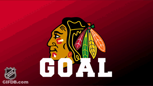 Chicago Blackhawks Logo With Goal GIF
