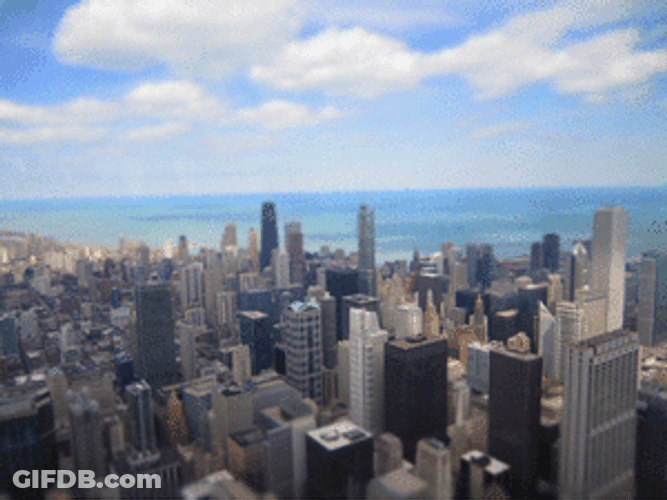 Chicago Blue Sky GIF