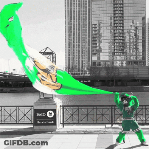 Chicago Bulls Green Flag GIF