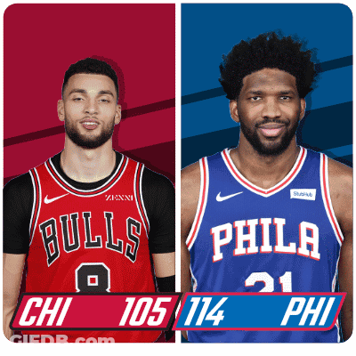 Chicago Bulls Player And Philadelphia Player GIF