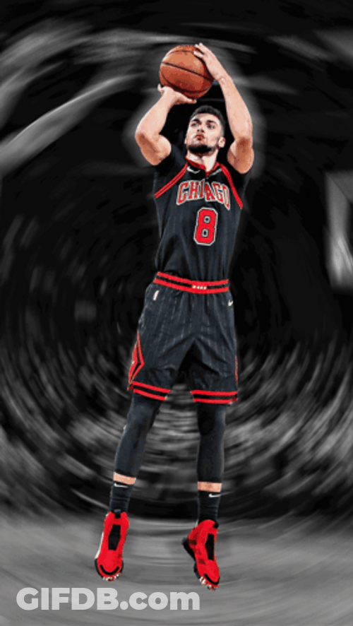 Chicago Bulls Players Shooting Shot Loop GIF