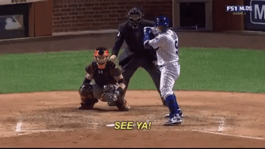 Chicago Cubs Baseball Serve See Yah GIF