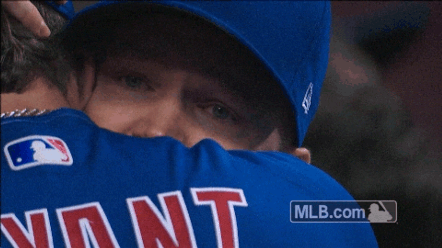 Chicago Cubs Emotional Hug GIF
