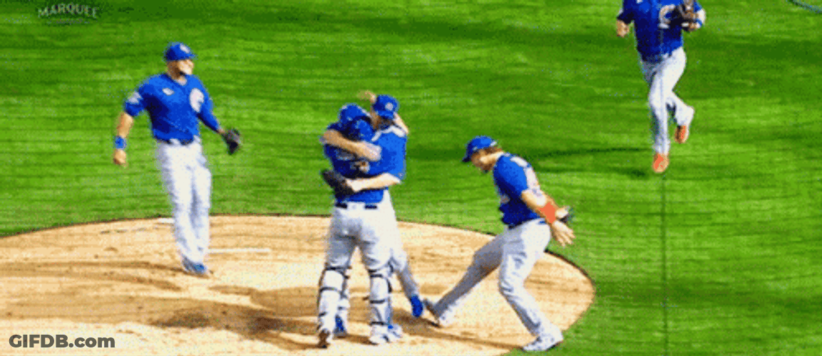 Chicago Cubs Group Hug GIF