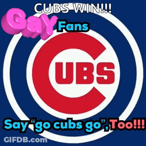 Chicago Cubs Logo Cubs Win Say Fans Go Cubs Go GIF