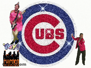 Chicago Cubs Logo With Clown And Man GIF
