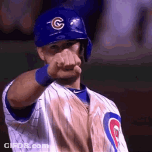Chicago Cubs Player 2 Finger Sign GIF