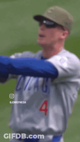 Chicago Cubs Player In Sunglasses And Hat GIF