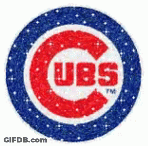 Chicago Cubs Sparkling Logo Win GIF