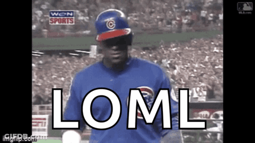 Chicago Cubs Uniform Says LOML In Front Of Crowd GIF