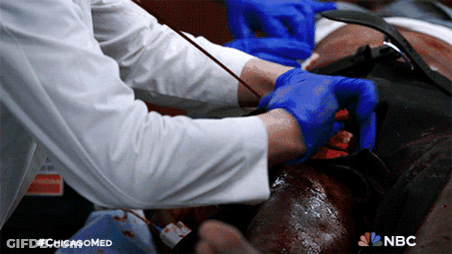 Chicago Med Blood Splatter On Clothes GIF