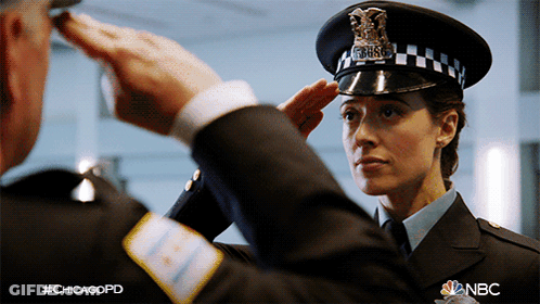 Chicago Police Officer Saluting GIF