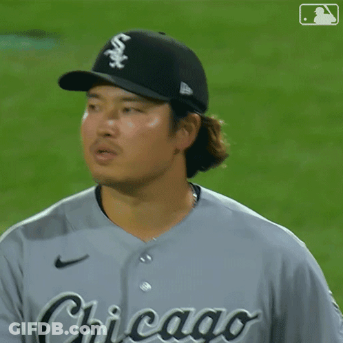 Chicago White Sox Player Standing With Eyes Closed GIF