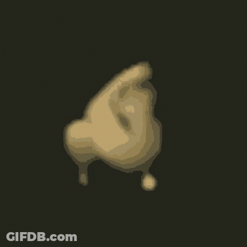 Chicken Breast Drawing On Black Background GIF
