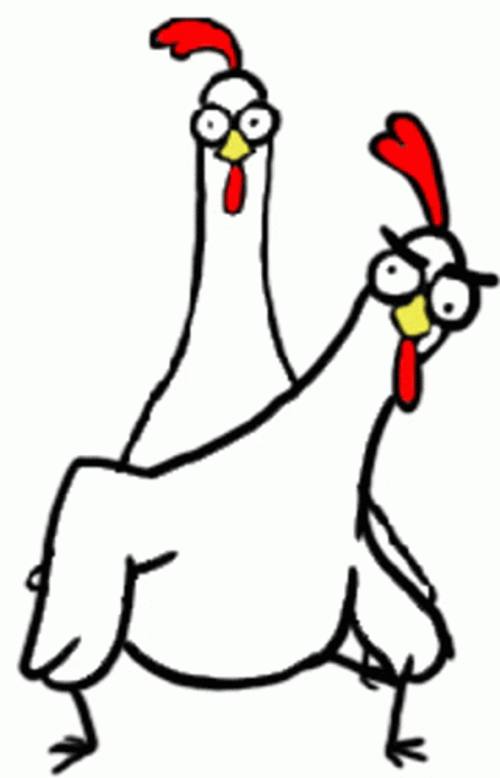 Chicken Bro Rotating Half Body GIF