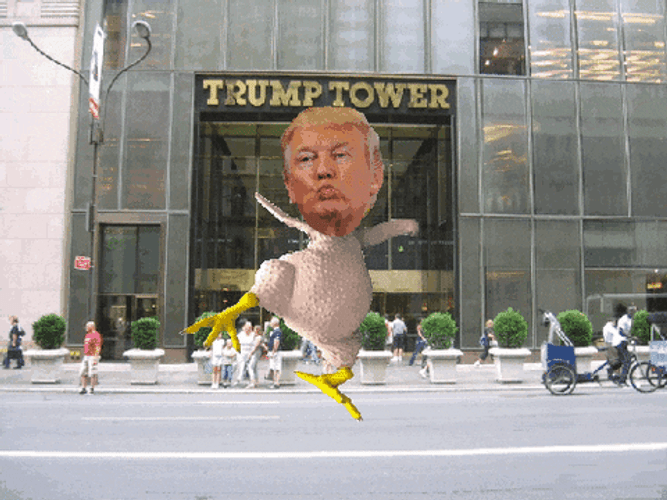 Chicken Donald Trump Dancing GIF