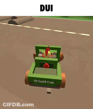 Chicken Driving Green Roblox Car GIF