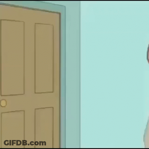 Chicken Head Cartoon Character Next To Woman GIF