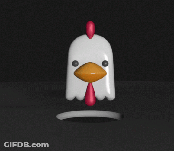Chicken Hide In Hole GIF