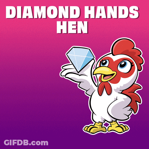 Chicken Holding Diamond Diamond Hands Hen GIF