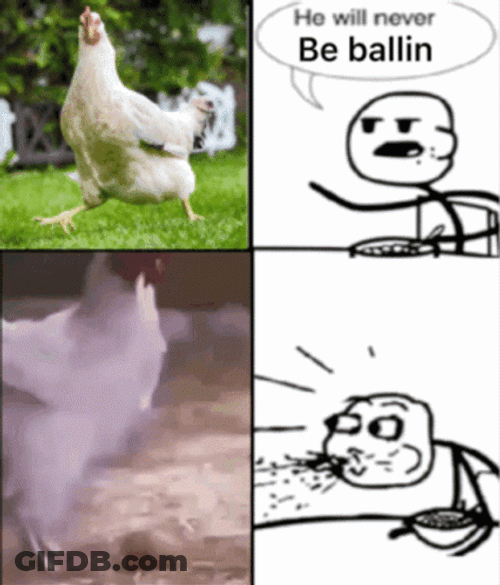 Chicken Kicking Egg Ballin Meme GIF