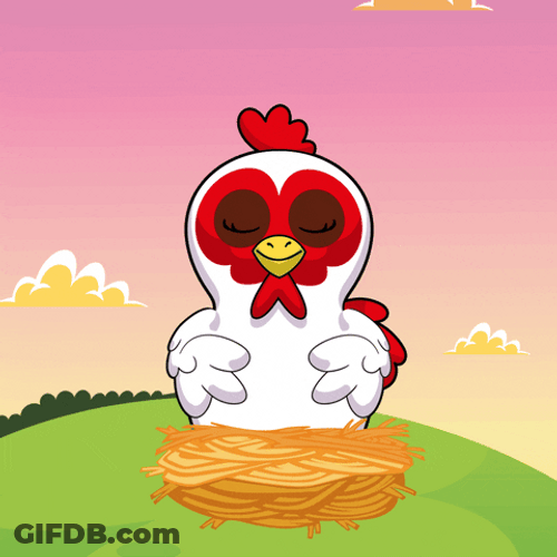Chicken Lay Egg Dog Diamond GIF