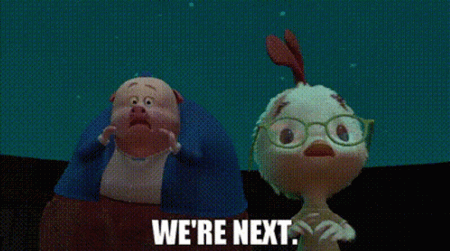 Chicken Little Runt Scared GIF
