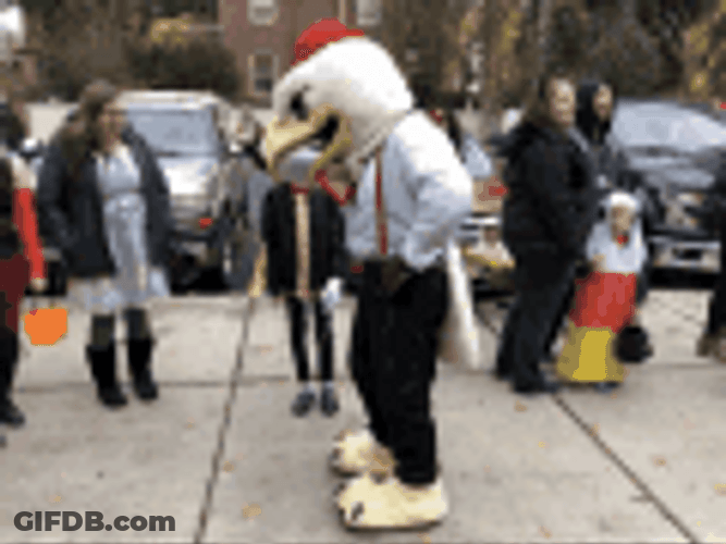 Chicken Mascot Michael Jackson Moonwalk GIF