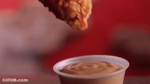 Chicken Nugget Dipped In Sauce GIF