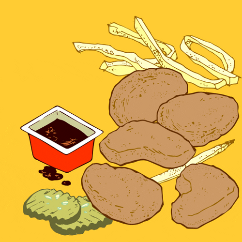 Chicken Nugget Meme Dipping Sauce GIF