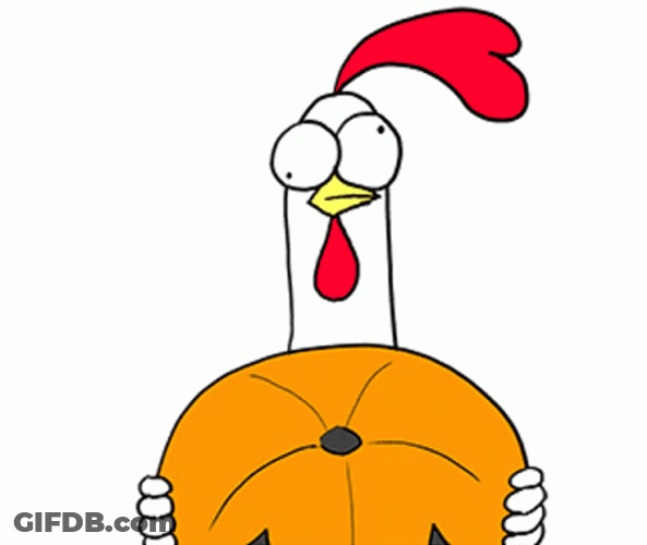 Chicken Ready For Pumpkin Dance GIF