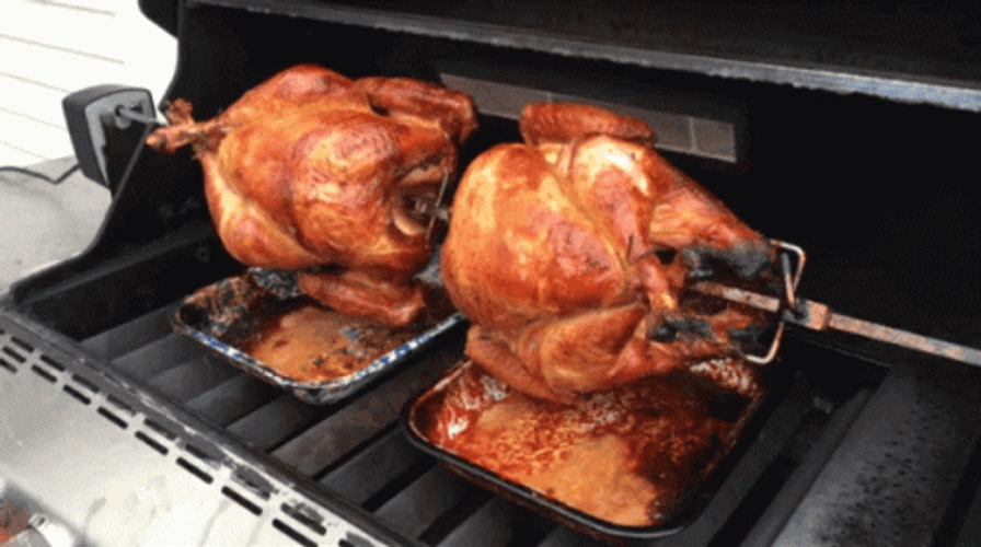 Chicken Rotisserie Golden Brown Roasted Chicken GIF