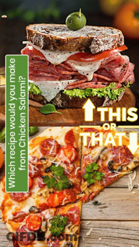 Chicken Salami Pizza Recipe Choice GIF
