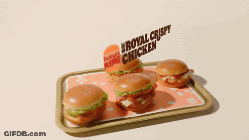 Chicken Sandwiches On Royal Crispy Chicken Tray GIF