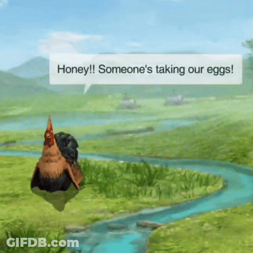 Chicken Saying Honey Someone's Taking Our Eggs GIF