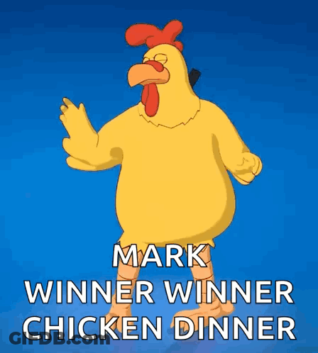 Chicken Saying Winner Winner Chicken Dinner GIF