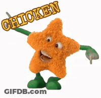 Chicken Star With Green Arms And Legs Says That's Baaaars GIF
