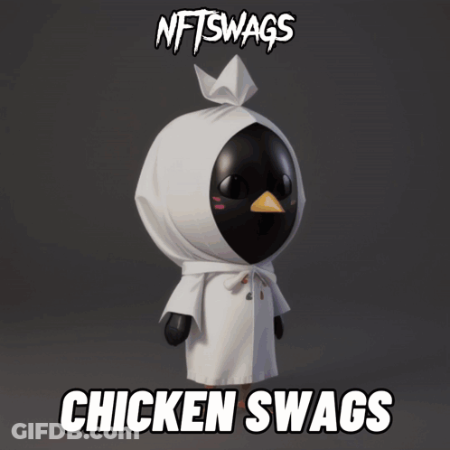 Chicken Swag With Black Bird GIF