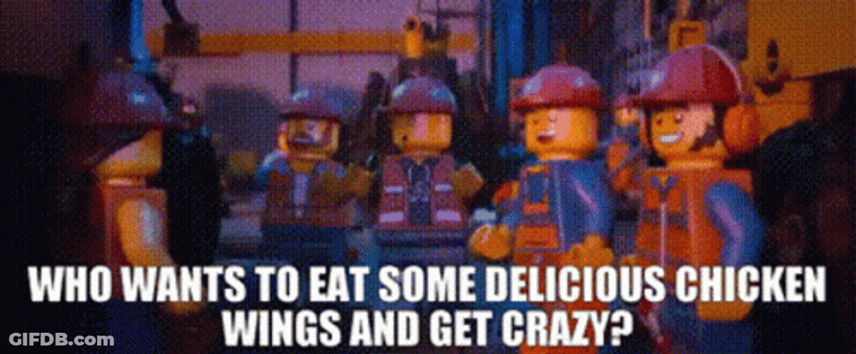 Chicken Wing For Dinner Lego GIF