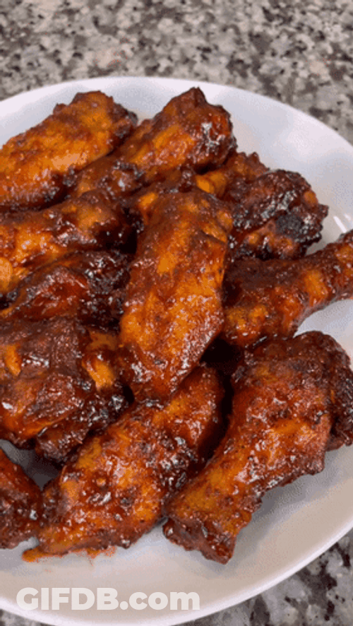 Chicken Wing In A Plate GIF