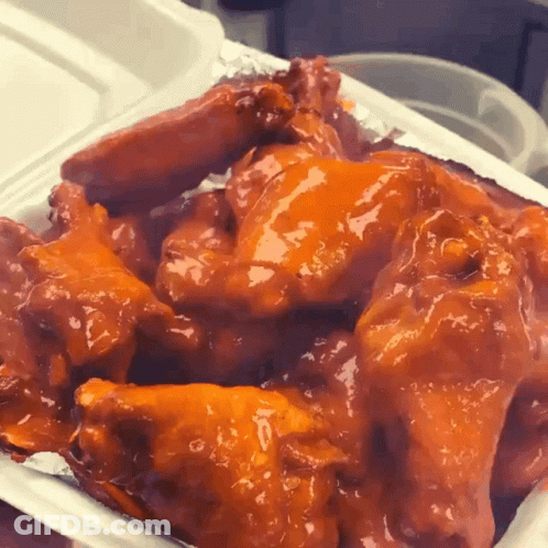 Chicken Wings In Buffalo Sauce GIF