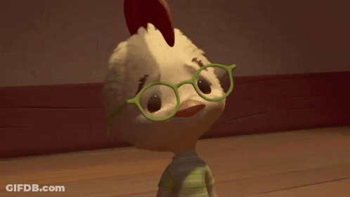 Chicken With Glasses Asking Who We Talkin' About GIF