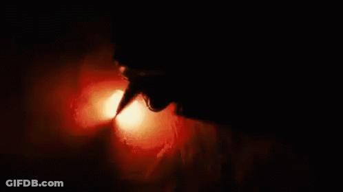 Chicken With Light Coming From Beak GIF